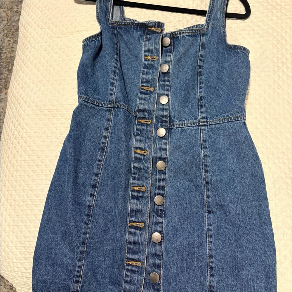 Denim Button-Down Dress